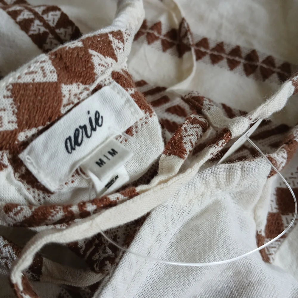 aerie ♡ open back jacquard boho dress western tribal fedtival geo south. medium